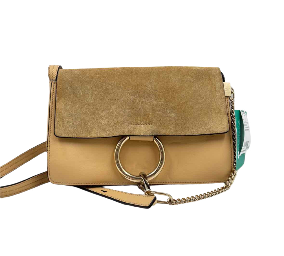 CHLOE Smooth & Suede Leather FAYE Envelope Crossbody Purse