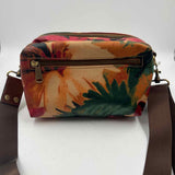 PATRICIA NASH Tan Floral Coated Canvas PIPER Camera Bag Crossbody Purse