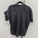 Madewell Junior's Size M Black Solid Short Sleeve Shirt