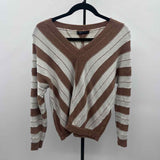 Pretty Garden Women's Size S Brown Stripe Sweater