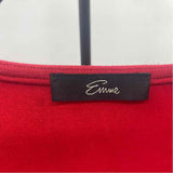 Emme Women's Size 1X Red Solid Long Sleeve Shirt
