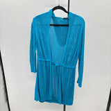 Christopher & Banks Women's Size M Turquoise Open Weave Coverup