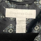 Charter Club Women's Size XL Black medallion Vest