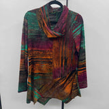 Radzoli Women's Size L Orange Textured Tunic