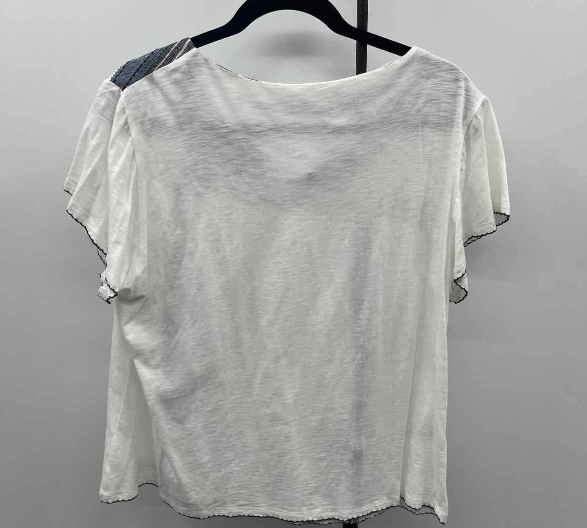 Daniel Rainn Women's Size XL Blue Textured Short Sleeve Shirt