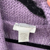 Soft Surroundings Women's Size L Purple Solid Cardigan