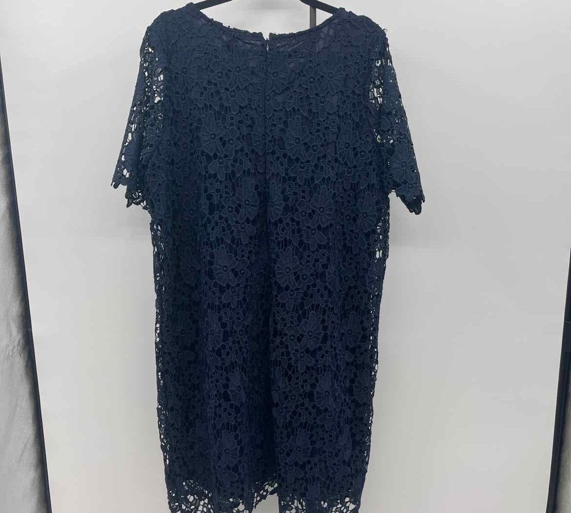 Nina Leonard Women's Size 20 Navy Lace Dress