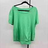Talbots Women's Size XL Green Solid Short Sleeve Shirt