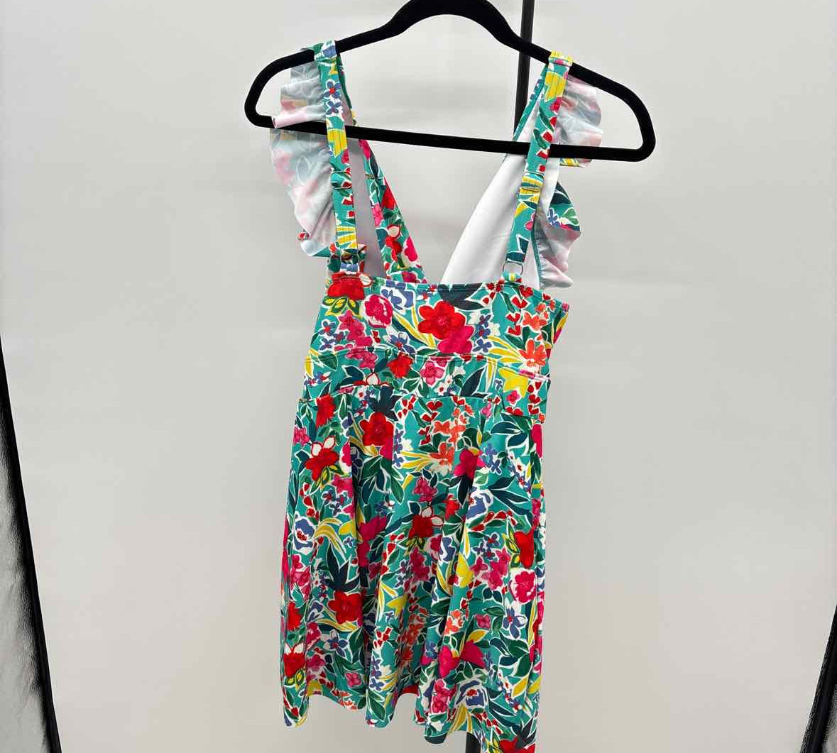 Bloomchic Women's Size L Green Floral Swimsuit - 1 Piece
