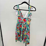Bloomchic Women's Size L Green Floral Swimsuit - 1 Piece