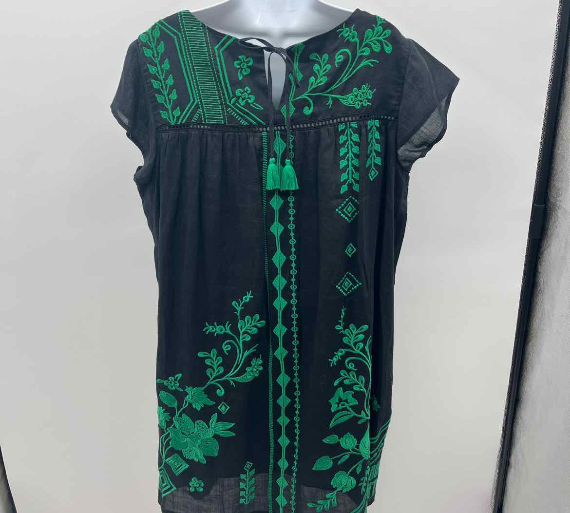 Johnny Was Women's Size 14 Black Embroidered Dress
