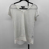 Sanctuary Women's Size S Ivory Stripe Short Sleeve Shirt