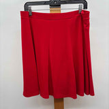 Susan Graver Women's Size 12 Red Solid Skirt