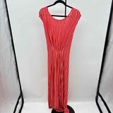 Isaac Mizrahi Women's Size 14P Red Stripe Dress
