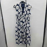 Anthropologie Junior's Size 10P Navy Floral Dress