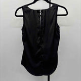 White House Black Market Women's Size xxs Black Solid Sleeveless Shirt