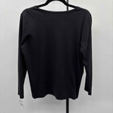 Talbots Women's Size 1XP Black Solid Long Sleeve Shirt