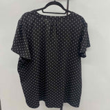 Maurice's Women's Size 2X Black dotted Short Sleeve Shirt
