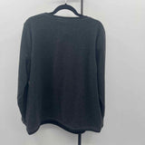 Denim & Co Women's Size 1X Black Textured Sweatshirt