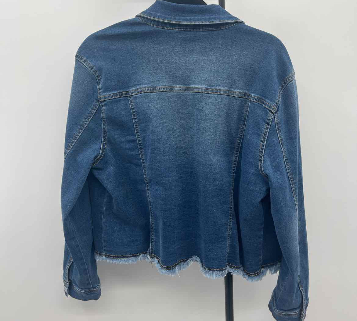 Baccini Women's Size XL Blue Solid Jacket