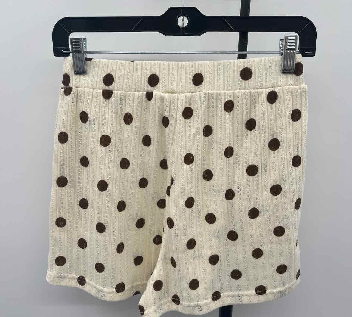 Blu Pepper Women's Size 10 Ivory dotted Shorts