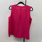 Late August Women's Size XL Fuschia Textured Sleeveless Shirt