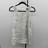 Banana Republic Women's Size L White Floral Tank