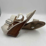Nine West Women's Shoe Size 7.5 Ivory Solid Sandals