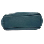 Bottom COACH Teal Pebble Leather HALLIE Shoulder Bag Purse