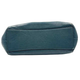 Bottom COACH Teal Pebble Leather HALLIE Shoulder Bag Purse