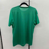 Adidas Men's Size M Green Solid Short Sleeve Shirt