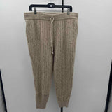 Ralph Lauren Women's Size 16 Tan Cable Knit Sweatpants