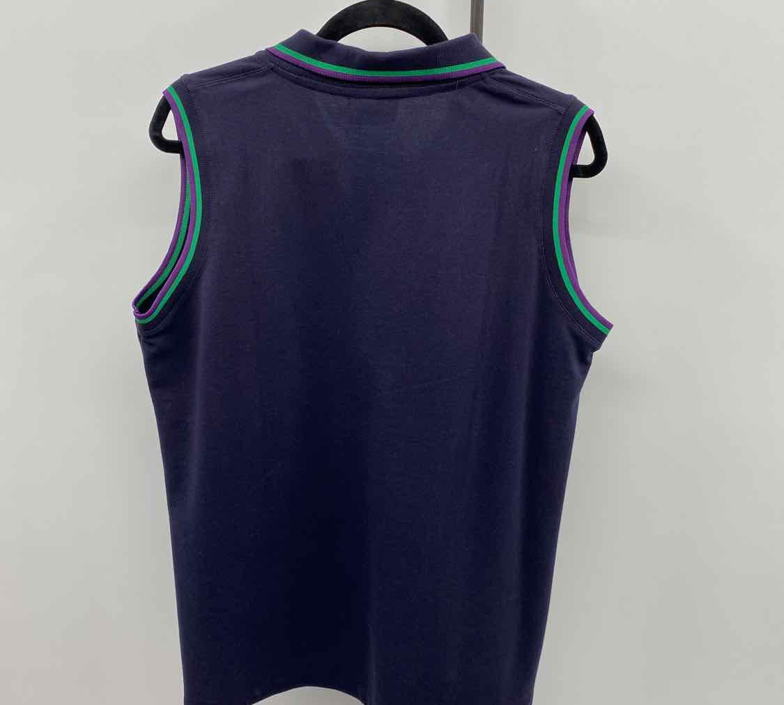 Wimbledon Women's Size XL Navy Solid Sleeveless Shirt