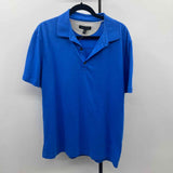 Banana Republic Men's Size XL Blue Solid Short Sleeve Shirt