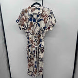 Talbots Women's Size 16 Ivory Floral Dress