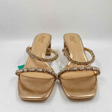 Badgley Mischka Women's Shoe Size 10 Gold Rhinestones Sandals