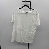 Chico's Women's Size XL White Textured Short Sleeve Shirt