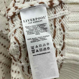 Liverpool Women's Size L Ivory Textured Sweater