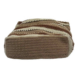 THE SAK Brown Tan & Ivory Knit Shoulder Bag Purse