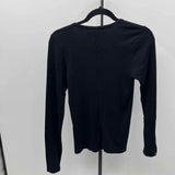 Michael Stars Women's Size M Black Solid Long Sleeve Shirt