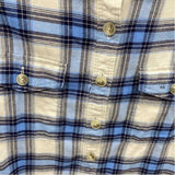 American Eagle Junior's Size XS Blue Plaid Long Sleeve Shirt