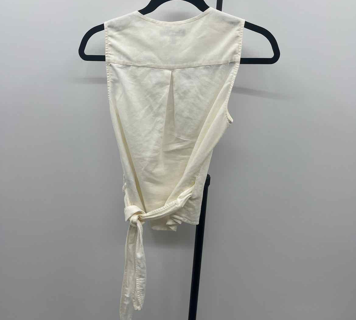 Banana Republic Women's Size XS Ivory Solid Sleeveless Shirt