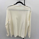 Talbots Women's Size XLP Ivory Solid Long Sleeve Shirt