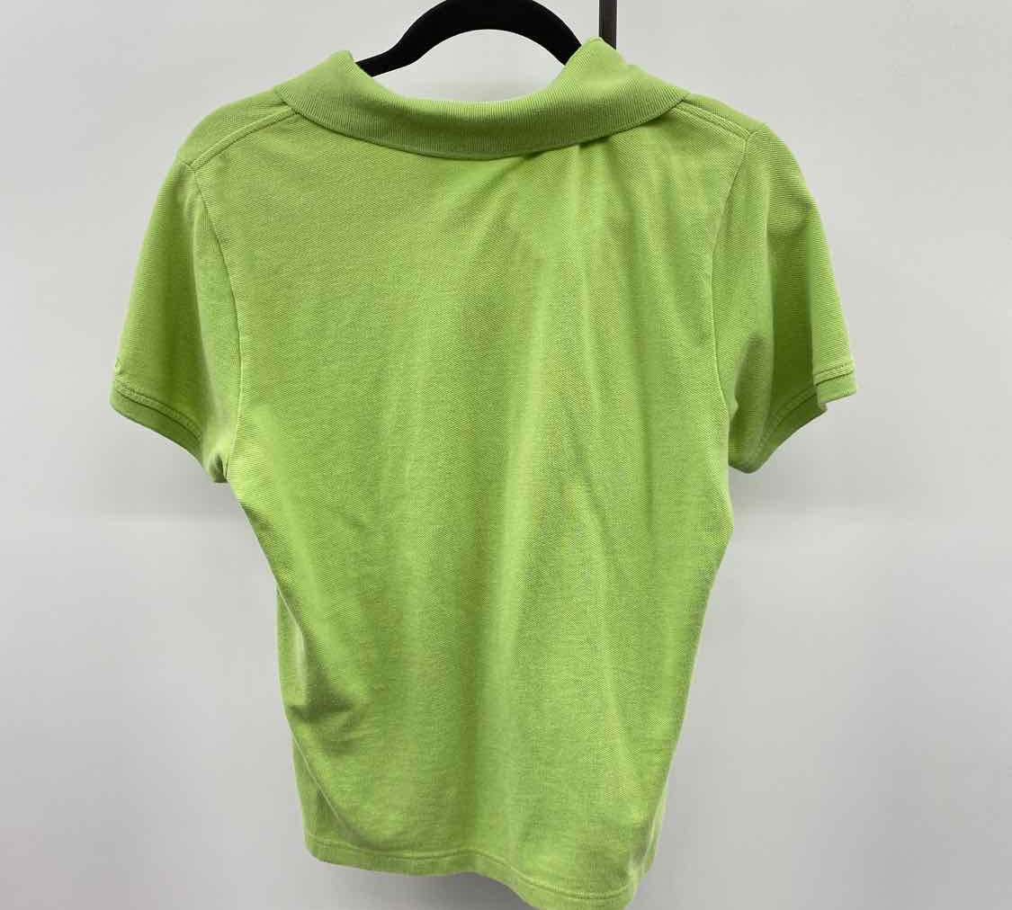 Izod Women's Size L Green Solid Short Sleeve Shirt