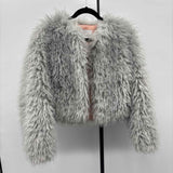 MNG Women's Size M Gray Fuzzy Jacket