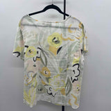 Rachel Zoe Women's Size 2X White Floral Short Sleeve Shirt