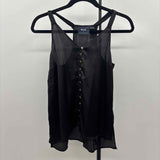 Maeve Women's Size S Black Solid Sleeveless Shirt