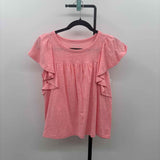 Loft Women's Size S Pink Heathered Short Sleeve Shirt