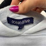 Ocean Drive Women's Size S Light Blue Solid Sweatshirt