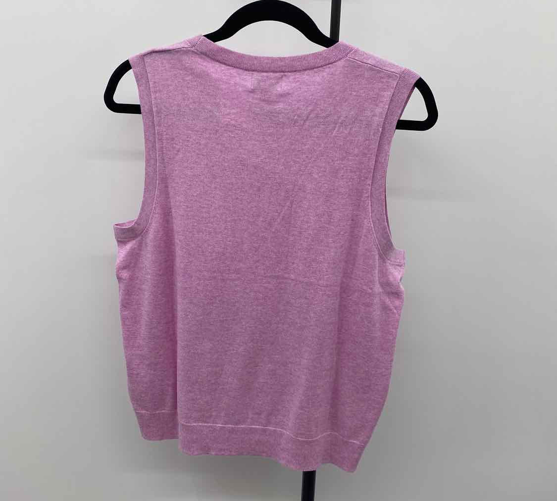 J Crew Women's Size L Lavender Heathered Sleeveless Shirt